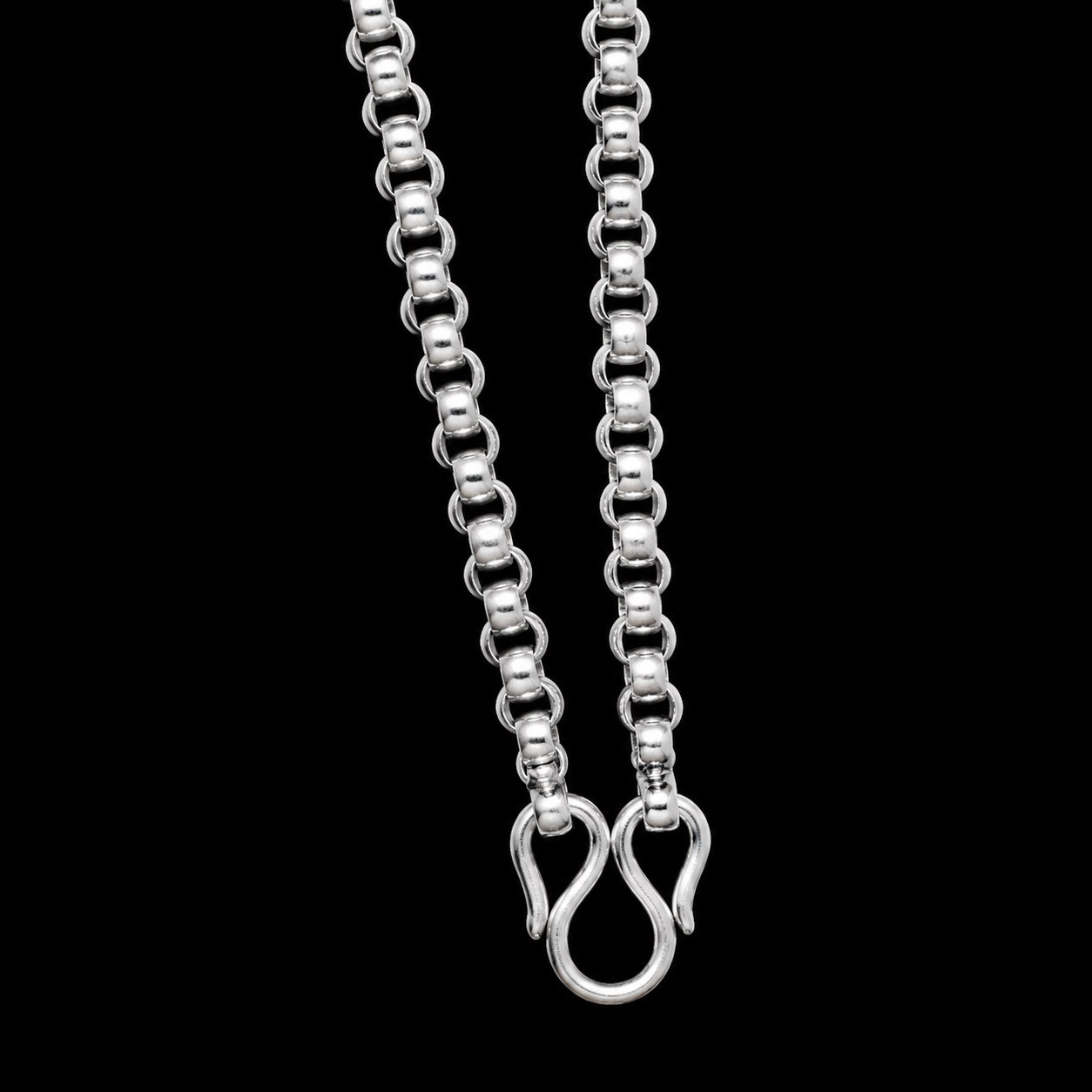 996  Rolo silver  Chain S Hook aur M hook  as per choice 