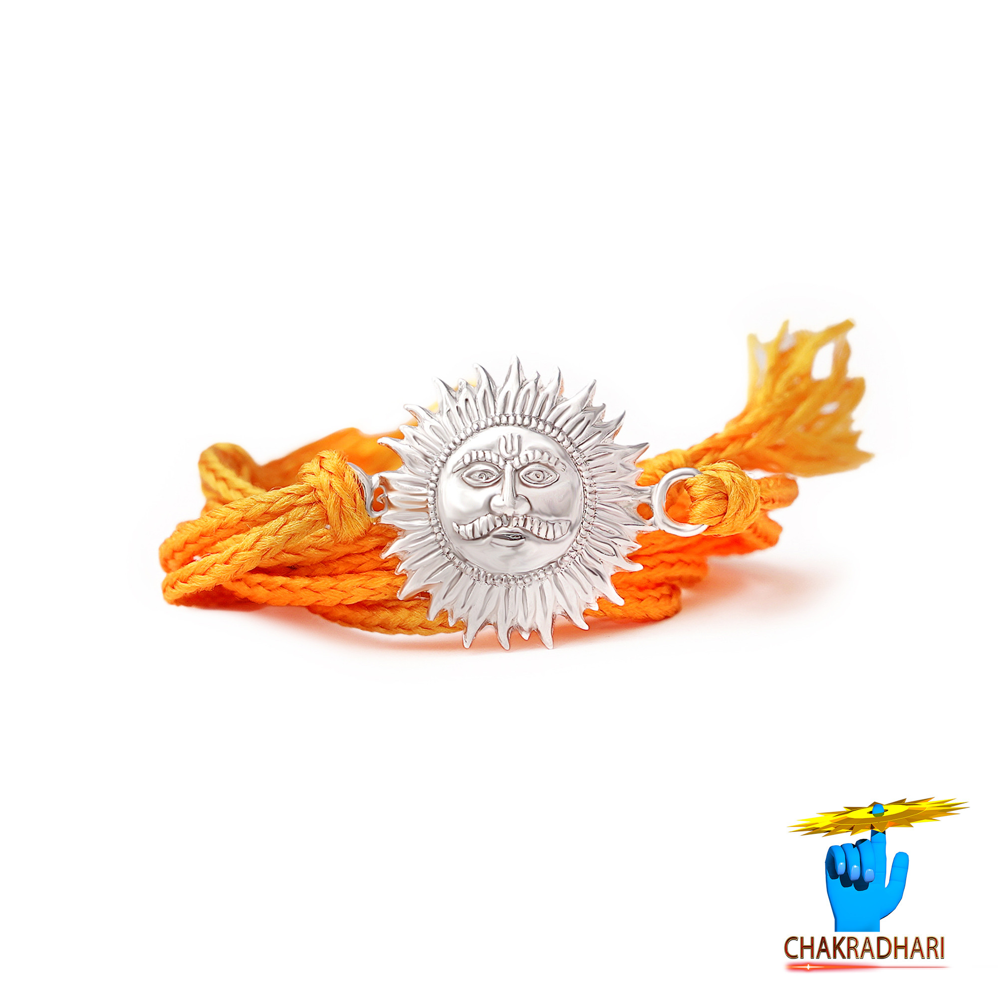 Sunshine Delight Suraj Dada Silver Rakhi for Kids