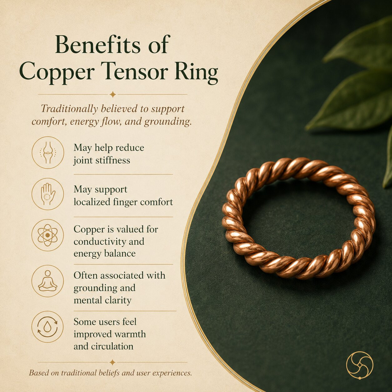 999 Nepaliya Copper Tensor Ring -    
