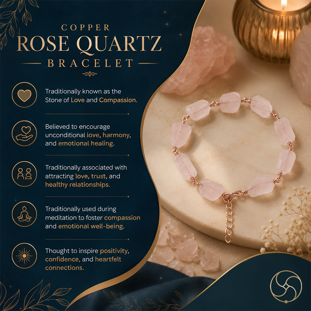 Nepaliya Copper Rose Quartz Bracelet