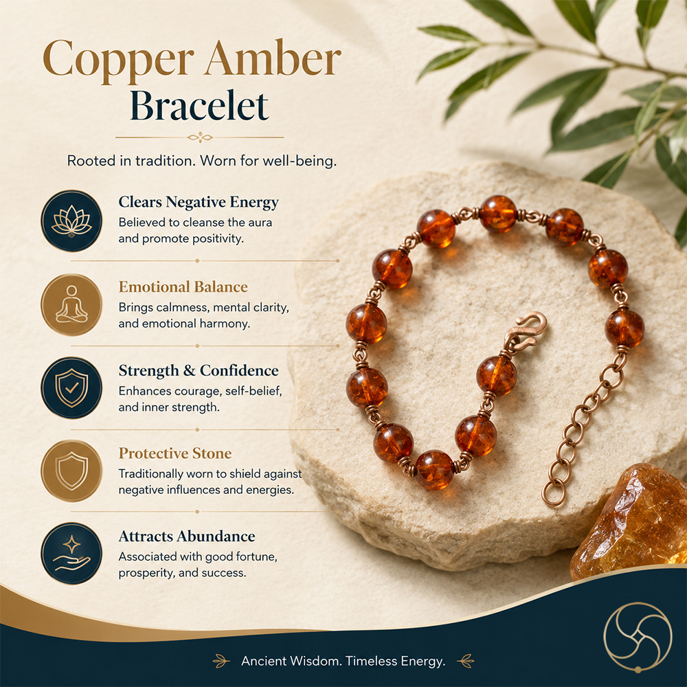 Nepaliya Copper Amber Bracelet
