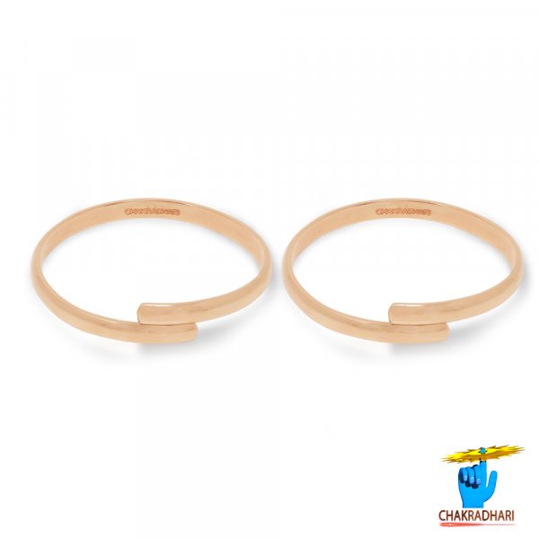 Image of 99.9% Nepaliya Copper Bangle Pair For Kids (3 year to 7 year) - नेपालिया तांबा कड़ा जोड़ा बच्चो का (3 साल से 7 साल तक ) (35gm)