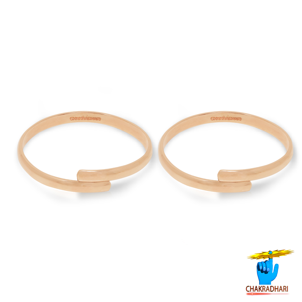 999 Nepaliya Copper Bangle Pair For Kids 6 month to 3 year - 6 3 26gm
