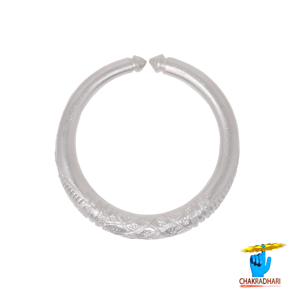 999 Silver Vajra Tapered Arrow Bangle 150 Grams -
