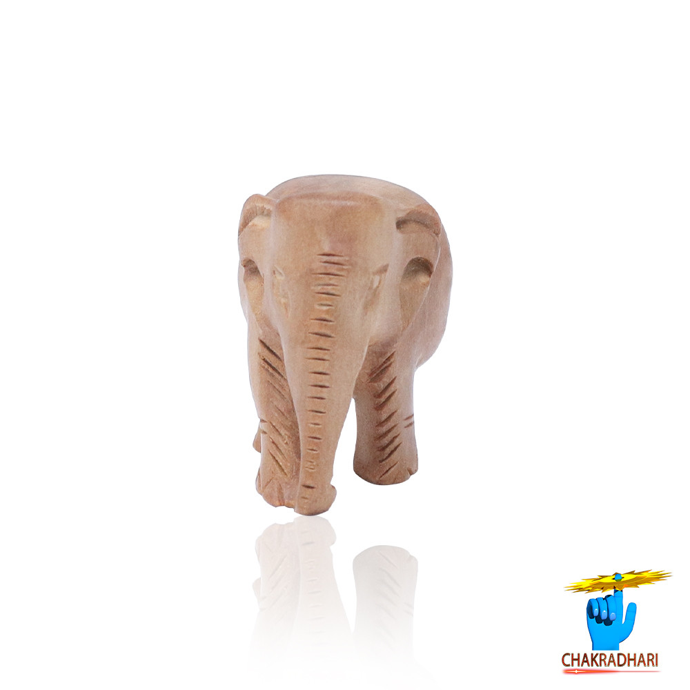 White Sandalwood Elephant Small Size - 1x1 Inch