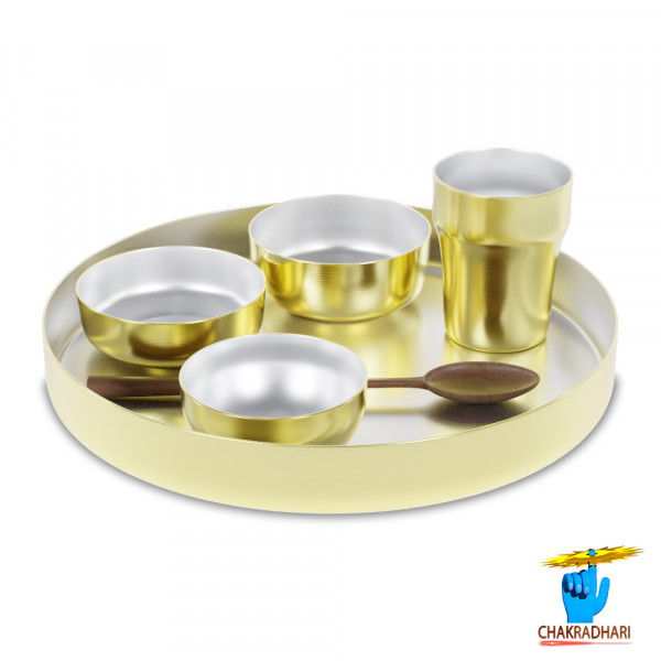 Image of Ritika Brass Thali Set - रितिका पीतल थाली सेट