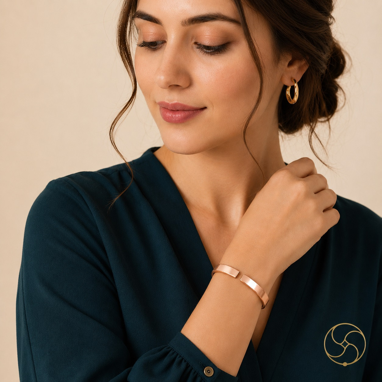 Pure Copper Flat Bangle for Women