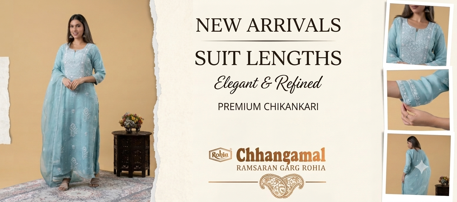 Chikankari Suit Length For Women