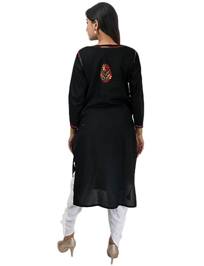 Hand Embroidered Cotton Chikankari Kurti