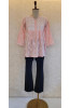 Pink Cotton Chikankari Short Top