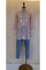 Mauve Muslin Chikankari Short Top