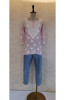 Nude Pink Muslin Chikankari Short Top