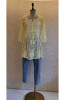 Lemon Yellow Mul Chanderi Chikankari Short Top