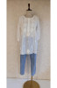 White Muslin Chikankari Short Top