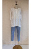 White Chanderi Chikankari Short Top