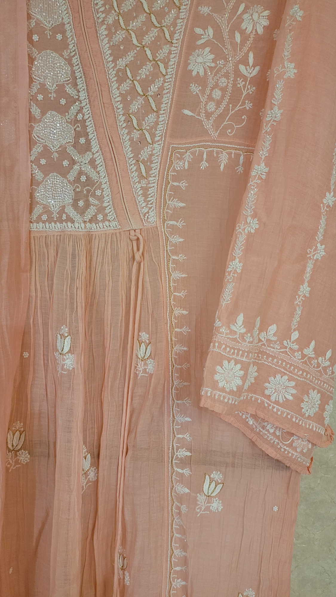 Pink Mul Chanderi Kurta Dupatta Set