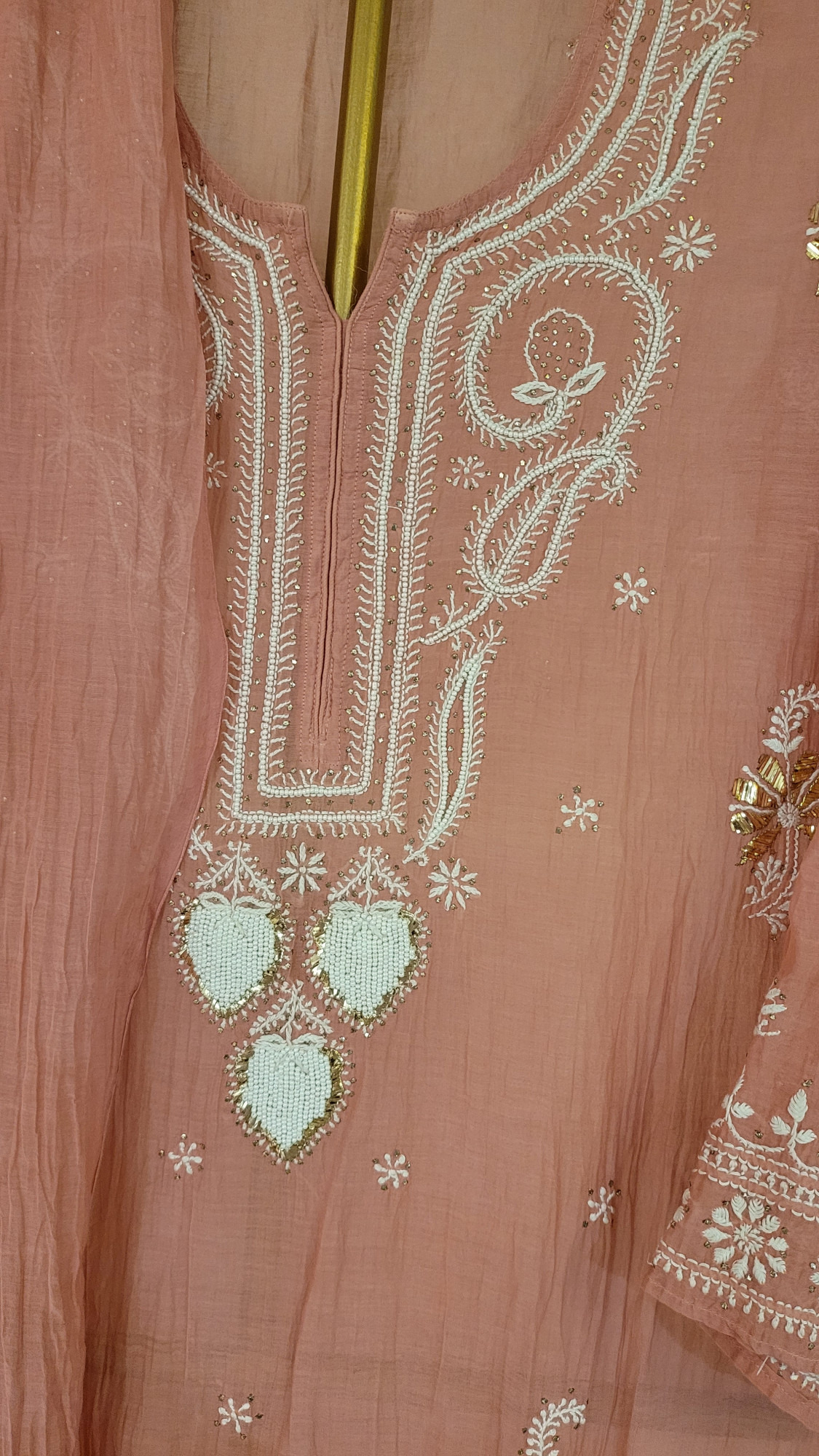 Musaba Pink Mul Chanderi Kurta Set