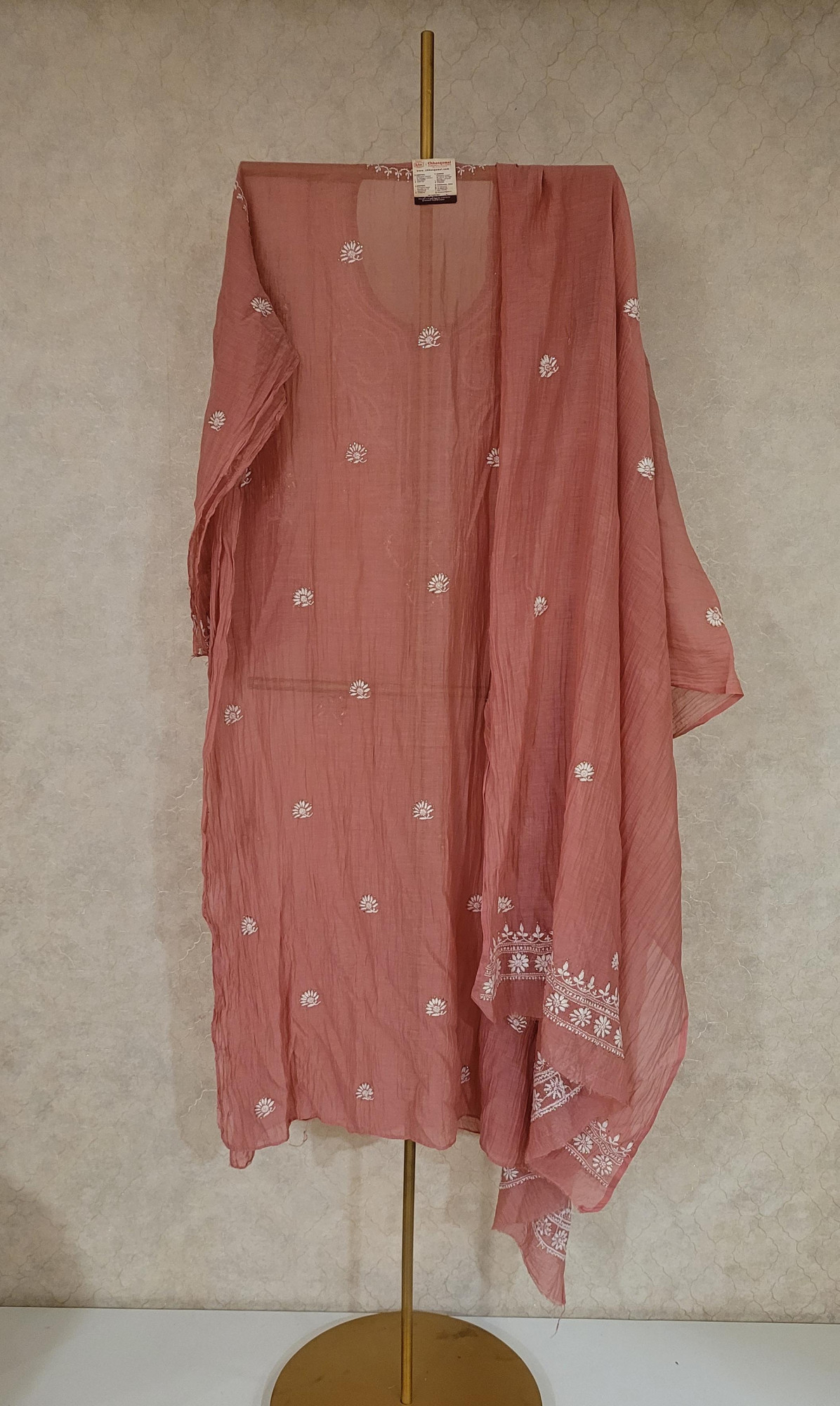 Musaba Pink Mul Chanderi Kurta Set