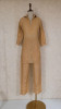 Light Sandy Brown Mul Chanderi Chikankari Cord Set