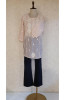 Nude Pink Muslin Chikankari Short Top