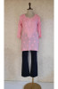 Pink Modal Chikankari Short Top