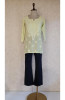 Green Muslin Chikankari Short Top