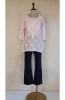 Pink Muslin Chikankari Short Top