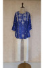 Royal Blue Muslin Chikankari Short Top