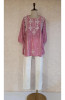 Onion Colour Muslin Chikankari Short Top