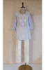 Sky Blue Muslin Chikankari Short Top