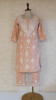 Peach Cotton Chikankari Kurta &amp; Pant Set