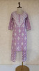 Dark Mouve Cotton Chikankari Kurta &amp; Pant Set