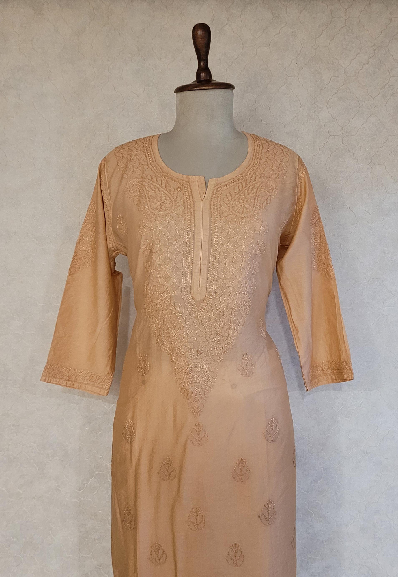 Ombre Chanderi Chikankari Kurta