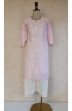 Baby Pink Combric  Cotton Chikankari Kurta