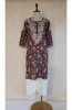 Purple Print Mul Cotton Chikankari Kurta