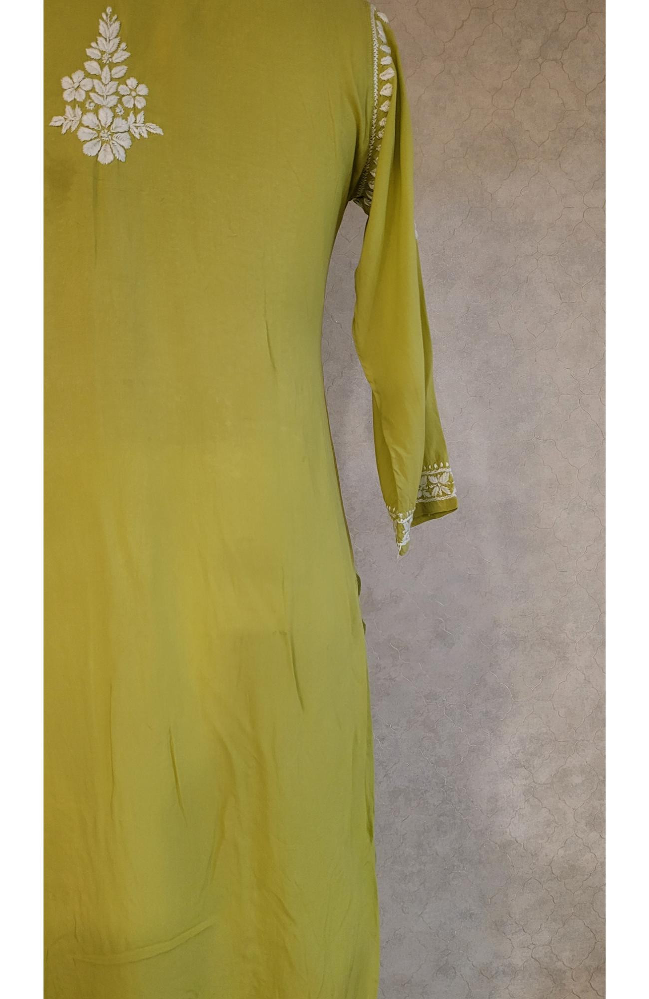 Pista Green Modal  Chikankari Kurta