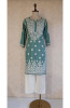 Green Modal Chikankari Kurta