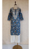 Blue Print Mul Cotton Chikankari Kurta