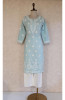 Sky Blue Cotton Lining Chikankari Kurta
