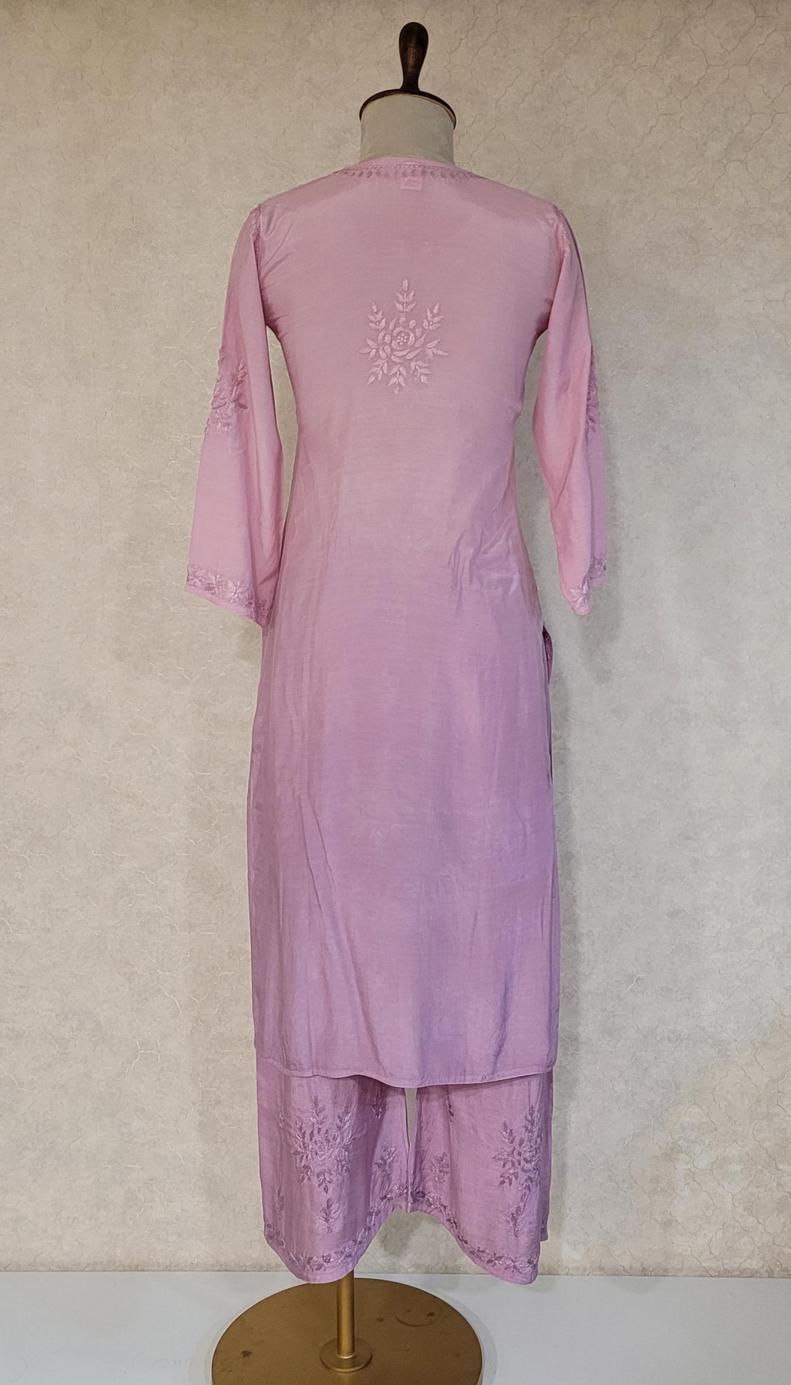 Ombre Muslin Chikankari Kurta & Pant Set