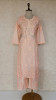 Peach Pink Chanderi Chikankari Kurta &amp; Pant Set