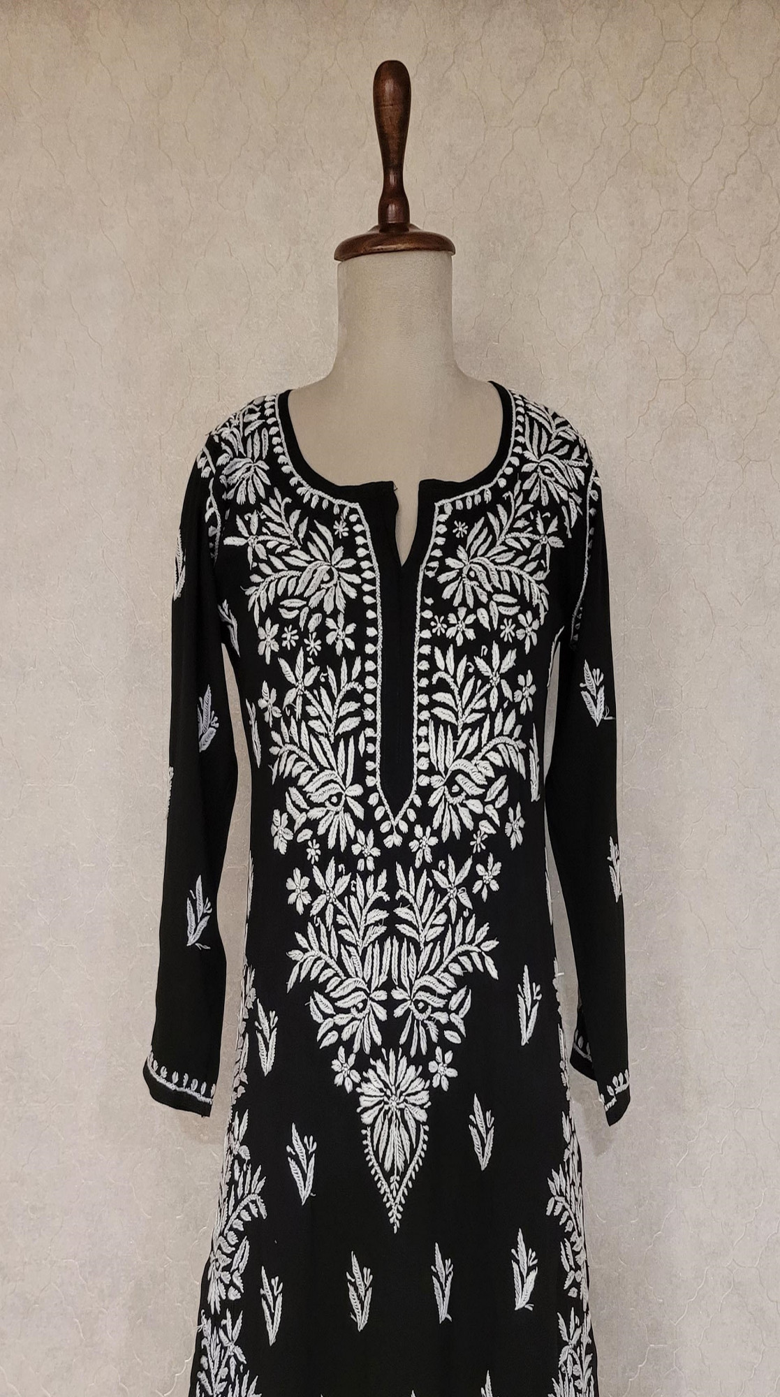 Black Modal Cotton Chikankari Kurta & Pant Set