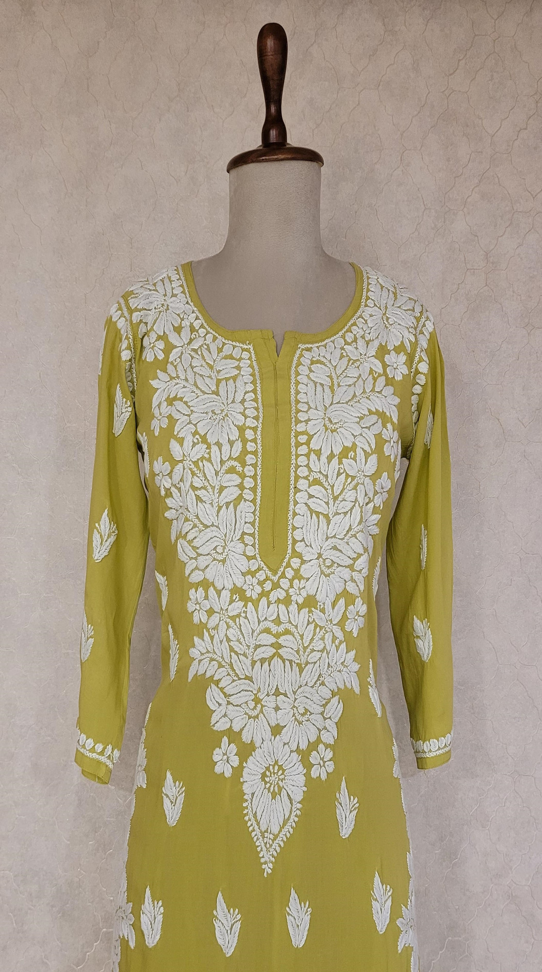 Lime Green Modal Cotton Chikankari Kurta & Pant Set