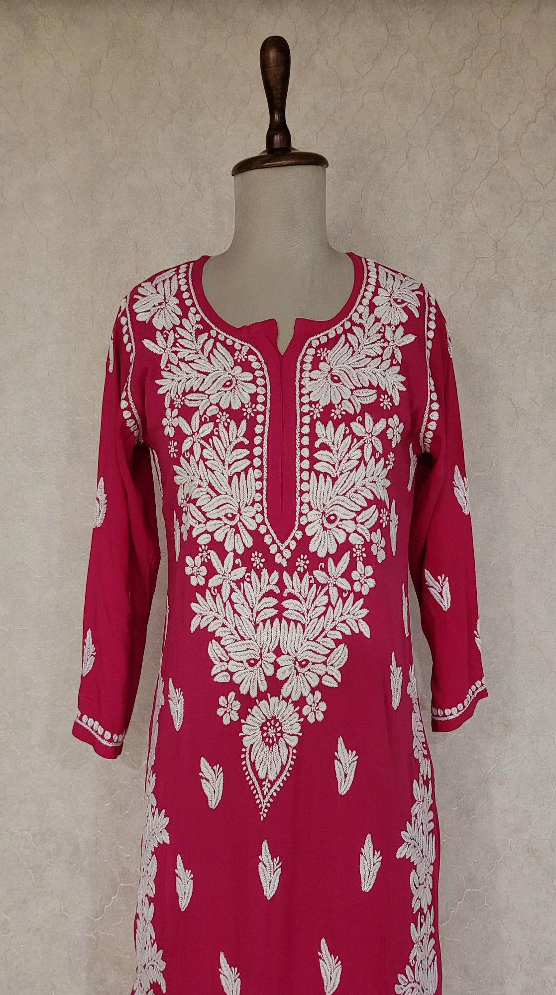 Magenta Modal Cotton Chikankari Kurta & Pant Set