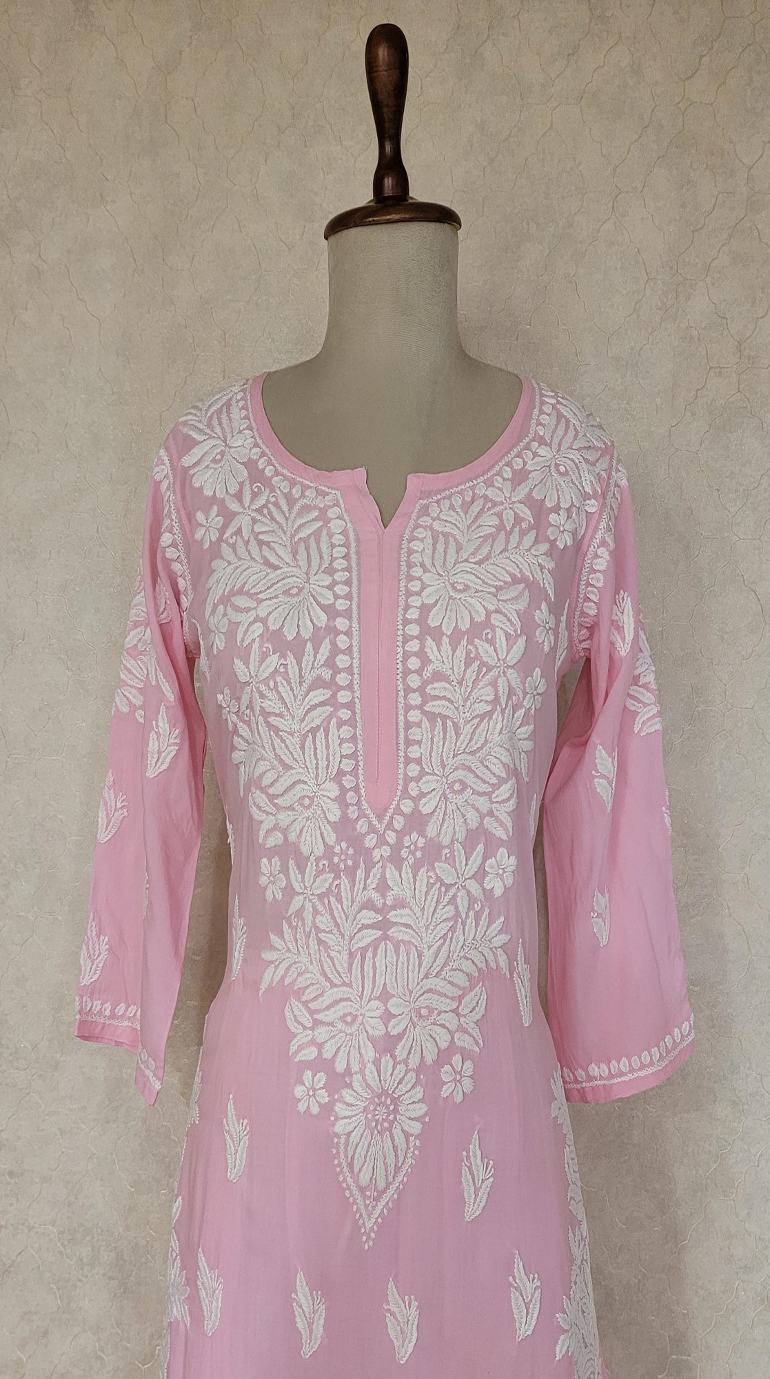 Baby Pink Modal Cotton Chikankari Kurta & Pant Set