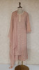 Dusty Rose Viscose Pure Georgette Chikankari Kurta Set