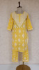 Yellow Cotton Chikankari Kurta &amp; Pant Set