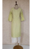 Light Green Chanderi Sequence Chikankari Kurta