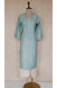 Sea Green Chanderi Sequence Chikankari Kurta