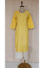 Yellow Chanderi Sequence Chikankari Kurta